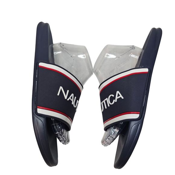 NAUTICA Men sz11 Navy 3D letter logo Slipon Slippers. Beach. Relaxing. Cruise.‎ - Picture 4 of 8